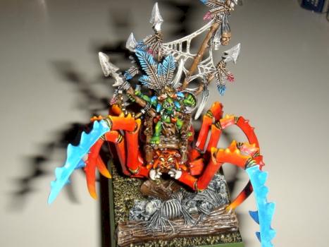 Goblin boss on giant spider by Brucechan