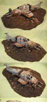 Crashed Marauder - scratchbuid terrain by marcineczek0