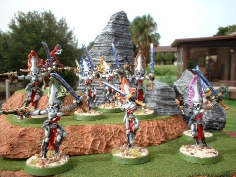 Eldar Howling Banshees Squad by Moepho