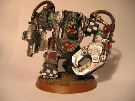 Converted Ork Warboss (Front View) (Remember Im only 13!) by Orky Dude