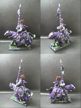 Warhammer Bretonnian Knight of Purple Roses by tinman755