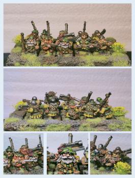 Oldhammer Dwarf Thunderers regiment by Curunnir