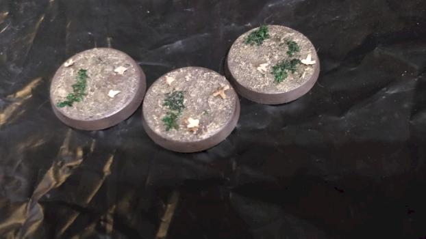 Three 32mm autumn base for warhammer and other games by Gachi_paints