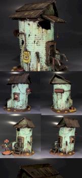 Post Apocalypse  Abandoned Tiny Workshop Necromunda Terrain by GobBoss
