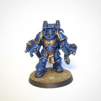 Ultramarine Primaris Aggressor by lorenzolsp