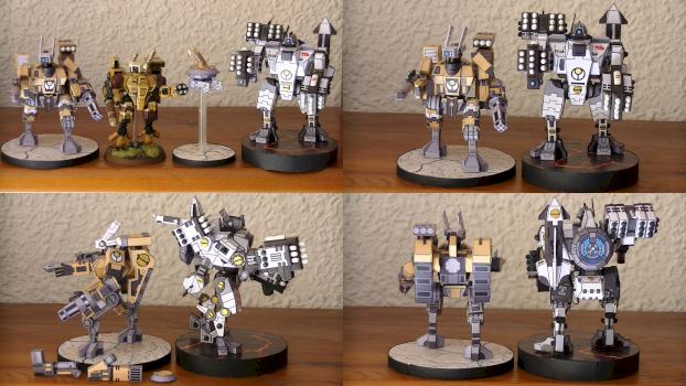 WH40K papercrafts Tau en miniatura XV8, XV88 y Dron (best photo) by pesadilla
