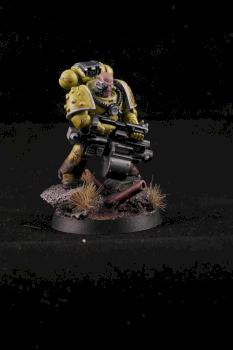 Imperial Fist Veteran Heavy bolter by Lazerhead3000