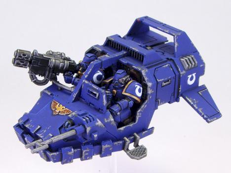 Space Marine Ultramarines Landspeeder with Multimelta by richardvan