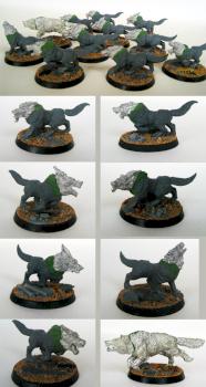 loups fenrissiens convertis - Fenrisians wolves - Space wolves convertion by motenai