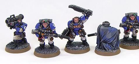 Space Marine Ultramarines Scouts with Sniper Rifles (old metal Jes Goodwin ones) by richardvan