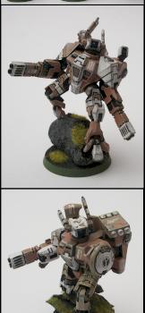 Tau Crisis XV-8 Battlesuit Team 2 by rumplemaster