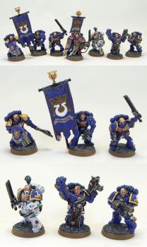 Space Marine Ultramarines Command Squad by richardvan
