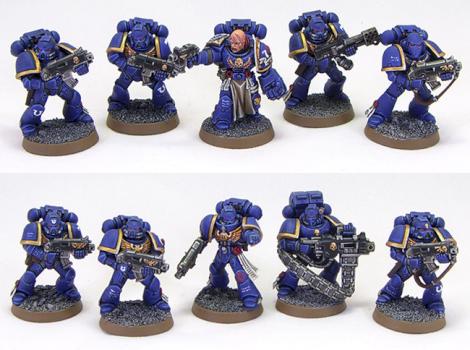 Space Marine Ultramarines Tactical Squad #1 by richardvan