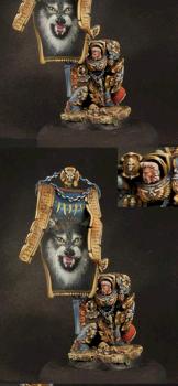 WARHAMMER40K Space Wolf Lord with Standard by rene