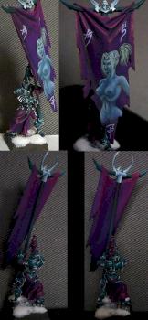 Dark elf black guard standart bearer by lukatme
