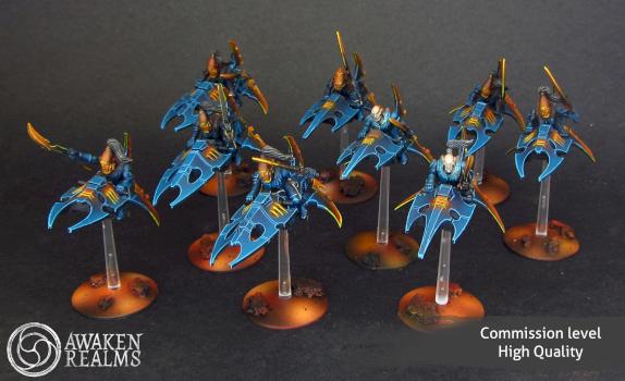 Eldar Warlocks on Jetbikes by Awaken Realms