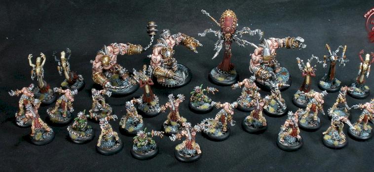 Mercenary/Cryx Cephalyx army by Menelker