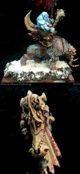 Icy Ogre Kingdom Mournfang Cavalry IV by Simon Moon