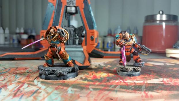 A pair of Legion Praetors and their mighty Steed, WIP :) by The Eternal Monarch