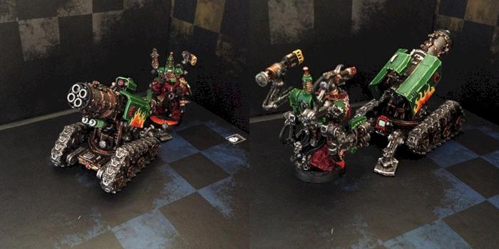 Salamander Thunderfire Cannon and Techmarine by DarkGrendel