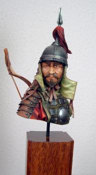 Busto guerrero mongol by escorpionzde