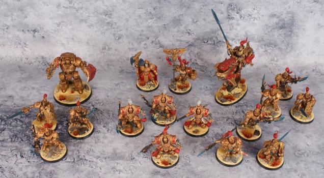 Adepus Custodes Army Traajan Custiodian Guard Allarus Guardians by biscuitkiller