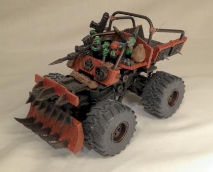 Orks Boss Volmax's Personal Trukk front by AzhrarnX