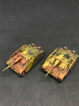 2x Stug III Painted Flame of War FOW Germany 15mm by juanlurockerman