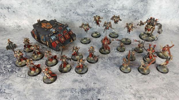 Warhammer 40k Adepta Sororitas Sisters of Battle Painted Combat Patrol Army by biscuitkiller