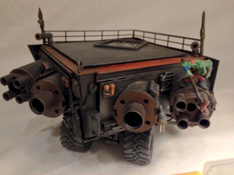 Orks Burna Boyz Battlewagon Back by AzhrarnX