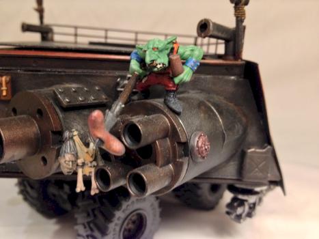 Orks Grot rigger cookin a weinie by AzhrarnX