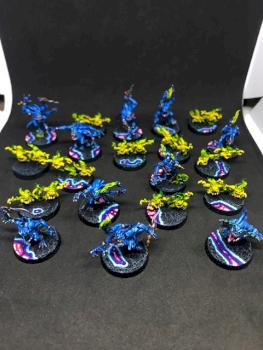 DISCIPLES OF TZEENTCH HORRORS PAINTED WARHAMMER AOS 40K CHAOS DAEMONS by juanlurockerman