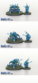 Armbots: Peacemaker and Auxbot by MadFlyArtStudio