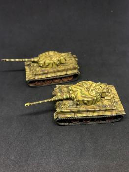 2X TANK TIGER Painted Flame of War FOW Germany 15mm by juanlurockerman