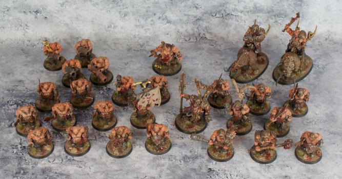 Ogor Mawtribes Army Tyrant Butcher Gluttons Ironguts Leadbelchers by biscuitkiller