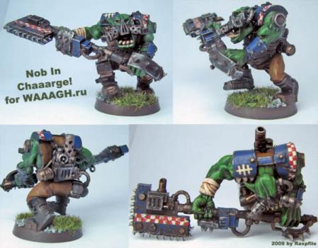 Ork Nob in Chaaarge! by Raspfile