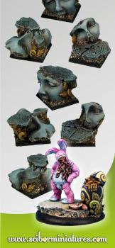 Ancient Ruins 25mm square bases set by Scibor