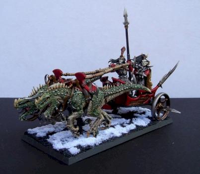 A High Elf chariot converted into a different chariot by Delerium