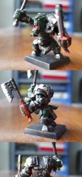 black orc with two choppas by schlumpu
