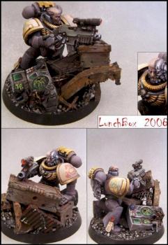 Emperor's Storm Marine - Dug in for a Fight! by LunchBox