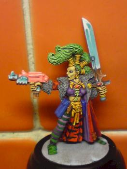 (SE)NMM WIP Necromunda house Escher Leader by Christiancollett