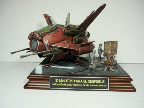 space aircraft pilot and mechanics diorama by raivan