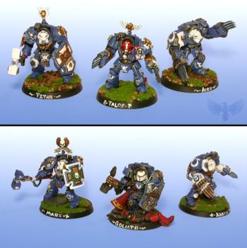 Ultramarine Assault Terminator Squad by thatguyjames