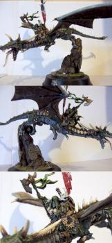 Nurgle Lord on Chaos Dragon - better composition by sammyjack76
