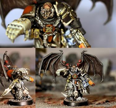 Winged Chaos Space Marine Champion w/Mark of Khorne by Solun Decius