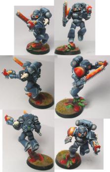 Space wolf Blood claws step on a tyranid head by DunKaN MLNJ