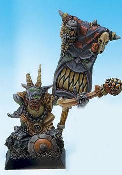 Goblin musician and standard-bearer by denib