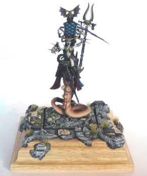 Dark Elf High Sorceress on Steed of Slaanesh by GeOrc
