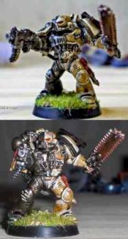 Close combat Space Marine by Spamus Eatus