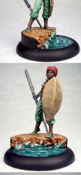 Female Nubian with hide shield & Assegai by Jubilee